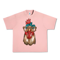 Chicken With Bandana And Leopard Urban Heavy Tee | Teevron