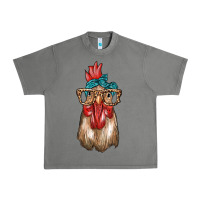 Tornado chicken with bandana and leopard Urban Heavy Tee - texasbilliewilder