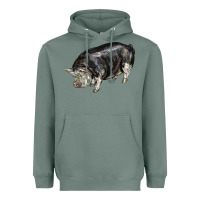 Sage poland china pig Heavyweight Hoodie - LillyAllenDesigns
