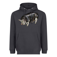 Smoke poland china pig Heavyweight Hoodie - LillyAllenDesigns