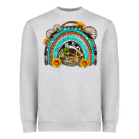 Heather Grey easter rainbow olivia Heavyweight Sweatshirt - OliviaCreatesArt