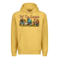 Antique Gold thanksgiving tis' the season with trucks bbs Premium Hoodie - BundleAndBundleShop