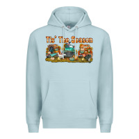 Blue Mist thanksgiving tis' the season with trucks bbs Premium Hoodie - BundleAndBundleShop
