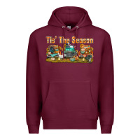 Burgundy thanksgiving tis' the season with trucks bbs Premium Hoodie - BundleAndBundleShop