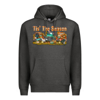 Charcoal Heather thanksgiving tis' the season with trucks bbs Premium Hoodie - BundleAndBundleShop