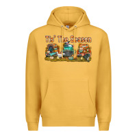 Mustard thanksgiving tis' the season with trucks bbs Premium Hoodie - BundleAndBundleShop