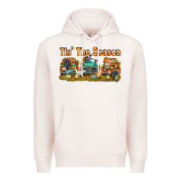 Pale Pink thanksgiving tis' the season with trucks bbs Premium Hoodie - BundleAndBundleShop
