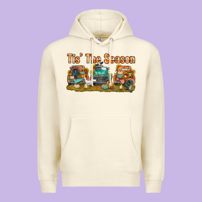 Thanksgiving Tis' The Season With Trucks Bbs Premium Hoodie Designed By Bundleandbundleshop