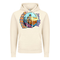 Vintage Artic summer time skeleton surfing Vintage Hoodie - NancyCooperArtShop