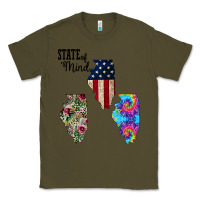 Army Green Im in a Fishing State of Mind Illinois Classic Tee - Bettercallsaul