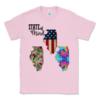 Bubblegum Pink Im in a Fishing State of Mind Illinois Classic Tee - Bettercallsaul