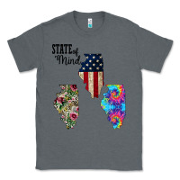 Charcoal Heather Im in a Fishing State of Mind Illinois Classic Tee - Bettercallsaul