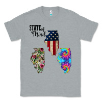 Heather Grey Im in a Fishing State of Mind Illinois Classic Tee - Bettercallsaul