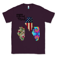 Plum Im in a Fishing State of Mind Illinois Classic Tee - Bettercallsaul