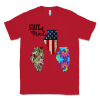 Red Im in a Fishing State of Mind Illinois Classic Tee - Bettercallsaul