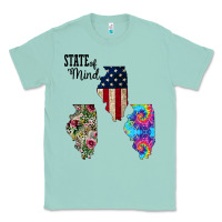 Seafoam Im in a Fishing State of Mind Illinois Classic Tee - Bettercallsaul