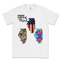White Im in a Fishing State of Mind Illinois Classic Tee - Bettercallsaul