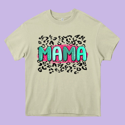 Mama Leopard Heavy Core Tee Designed By Maliassmallbusiness