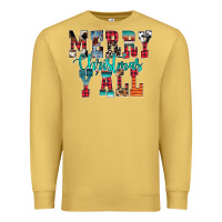 Antique Gold merry christmas y'all Premium Sweatshirt - CowhideDigitalArt