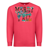 Cardinal merry christmas y'all Premium Sweatshirt - CowhideDigitalArt