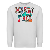 Dove Grey merry christmas y'all Premium Sweatshirt - CowhideDigitalArt