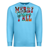 Ocean Blue merry christmas y'all Premium Sweatshirt - CowhideDigitalArt