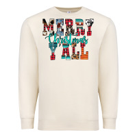 Sandshell merry christmas y'all Premium Sweatshirt - CowhideDigitalArt