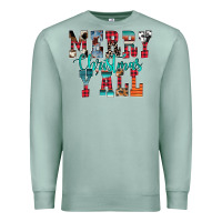 Seafoam merry christmas y'all Premium Sweatshirt - CowhideDigitalArt