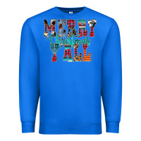 True Royal merry christmas y'all Premium Sweatshirt - CowhideDigitalArt