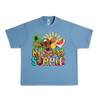 Pebble Blue My first summer baby cow Urban Heavy Tee - NancyCooperArtShop