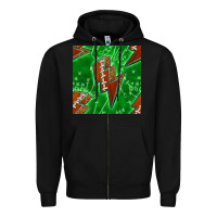 Black american football thunder Zipper Hoodie - BundleAndBundleShop