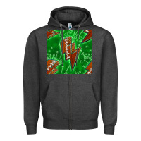 Charcoal Heather american football thunder Zipper Hoodie - BundleAndBundleShop