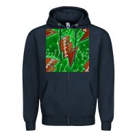 Navy american football thunder Zipper Hoodie - BundleAndBundleShop