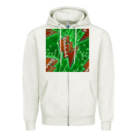 Oatmeal Heather american football thunder Zipper Hoodie - BundleAndBundleShop