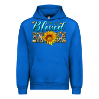 Cobalt blessed mom with sunflower Urban Hoodie - Artiststas