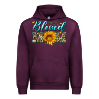 Mauve Wine blessed mom with sunflower Urban Hoodie - Artiststas
