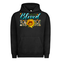 Pigment Black blessed mom with sunflower Urban Hoodie - Artiststas