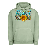 Pigment Oil Green blessed mom with sunflower Urban Hoodie - Artiststas