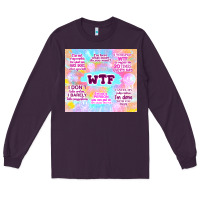 Plum sarcastic wtf Long Sleeve Tee - TumblerDesignByShophia