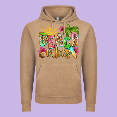 Beach Vibes Vintage Hoodie Designed By Nancycooperartshop