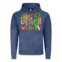 Vintage Denim Beach vibes Vintage Hoodie - NancyCooperArtShop