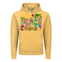 Vintage Mustard Beach vibes Vintage Hoodie - NancyCooperArtShop