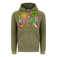 Vintage Olive Beach vibes Vintage Hoodie - NancyCooperArtShop