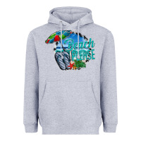 Heather Grey beach please Heavyweight Hoodie - CowhideDigitalArt