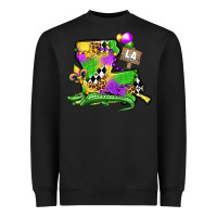 Black louisiana map alligator mardi gras olivia Heavyweight Sweatshirt - OliviaCreatesArt