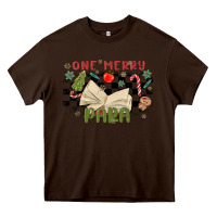 Chocolate Brown one merry para Heavy Core Tee - MaliasSmallBusiness