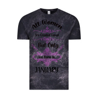 Cloud Black all women are created equal but only the smartest are born in january Vintage Tee - Bettercallsaul