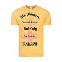 Vintage Mustard all women are created equal but only the smartest are born in january Vintage Tee - Bettercallsaul