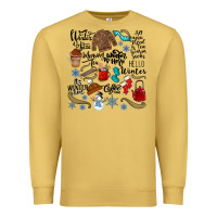 Antique Gold winter festive essentials Premium Sweatshirt - CowhideDigitalArt