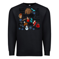 Black winter festive essentials Premium Sweatshirt - CowhideDigitalArt